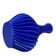 Vaso Espiral 3D Plantas Decorativo 18 cm Azul Brilhante