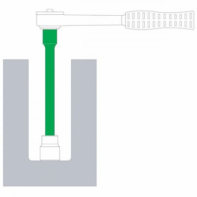 Extensão 10" em Aço Cromo Vanadio - Encaixe 1/2"