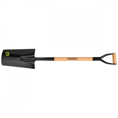 Pa Meia-Lua Tramontina 426/00 em Aço com Cabo de Madeira 74 cm com Empunhadura Metalica Ergonomica