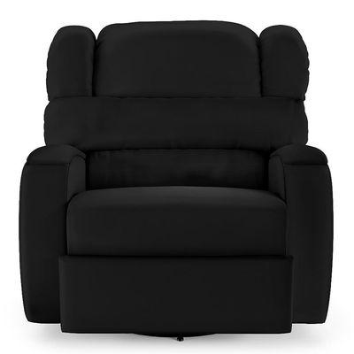 Poltrona do Papai Sala de Cinema Reclinável Kylie Glider Manual Giratória Massagem USB PU Preto G23