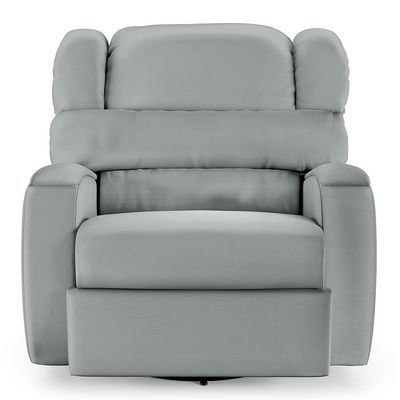 Poltrona do Papai Sala de Cinema Reclinável Kylie Glider Manual Giratória PU Cinza G23