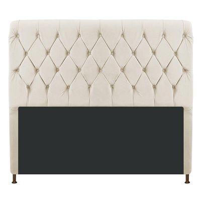 Cabeceira Estofada Cristal 160cm Queen Size Bege