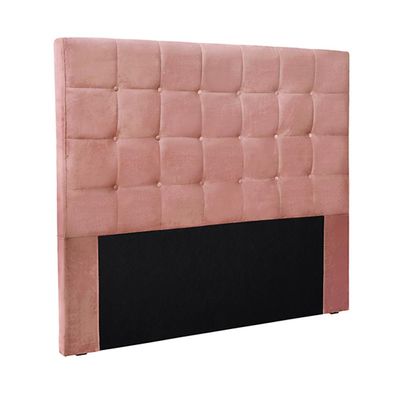 Cabeceira Decorativa Casal 1,40M Tropea Veludo Rosa - Gran Belo