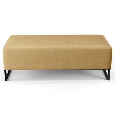 Puff Decorativo Sala de Estar Bali W01 Base Ferro 120x50 cm Couríssimo Fendi - Lyam Decor