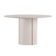 Mesa de Jantar Redonda com Tampo de Vidro Serena Off White 135 cm