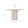 Mesa de Jantar Redonda com Tampo de Vidro Serena Off White 135 cm