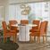 Mesa de Jantar Redonda com Tampo de Vidro Serena Off White 135 cm