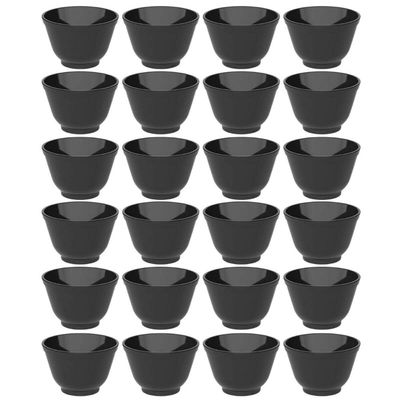 Kit 24 Cumbucas Bowl Coza Uno 450ml Preta Plástico Sobremesas Açaís Porções Restaurante Bar