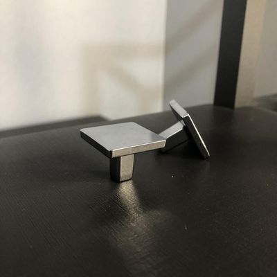 12 Puxadores Aspen 188 Ponto Quadrado Para Cômodas Armários e Gavetas Cromo Acetinado