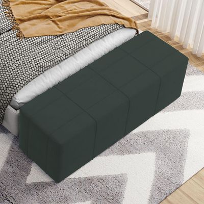 Puff Decorativo Living Sala de Estar 195 cm Roma W01 Suede Verde Musgo - Lyam