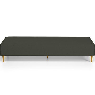 Kit 02 Puffs Decorativo Sala de Estar Bali W01 Pés Palito 170x60cm Linho Verde Musgo - Lyam Decor
