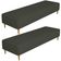Kit 02 Puffs Decorativo Sala de Estar Bali W01 Pés Palito 170x60cm Linho Verde Musgo - Lyam Decor