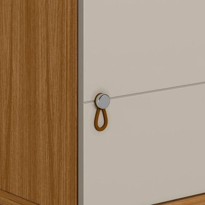 Kit 2 Módulos Laterais Complementares Painel Ripado -offwhite