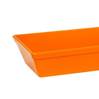Travessa Stillo Retangular 4L Laranja em Polipropileno