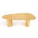 Mesa De Jantar Orgânica Breeze 2,40 X 1,20m 9 Lugares Lâmina Natural De Madeira Damasco