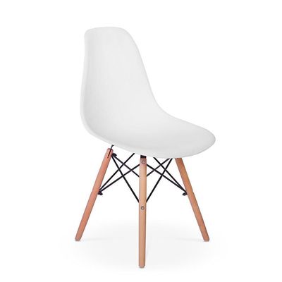 Kit Mesa Eiffel 90cm Branca 4 Cadeiras Charles Eames Branca