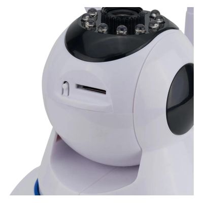 Câmera Ip Wireless Wifi Com 3 Antenas Onvif Hd Giro 360°