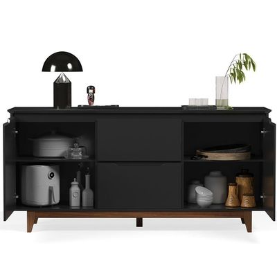 Buffet 2 Portas Flow Preto