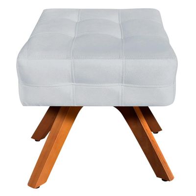 Puff Decorativo Base Giratória Karen Suede Cinza - Gran Belo