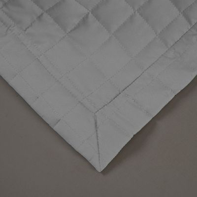 Kit Cobre Leito Colcha Bellini Solteiro Dupla Face Percal 300 Fios Textura Matelassê 2 Peças - Cinza