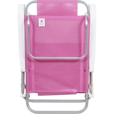 Cadeira de Praia Reclinável Sunny em Alumínio Rosa Bel Único