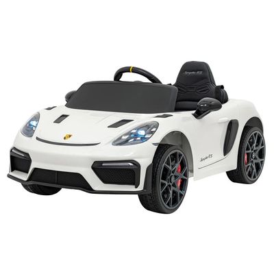 Carro Elétrico Infantil Porsche Spyder 718 RS 12V Branco Bel Único / 12V