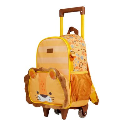 Mochila Infantil de Rodinhas Pets Leão Baby Laranja U / Laranja