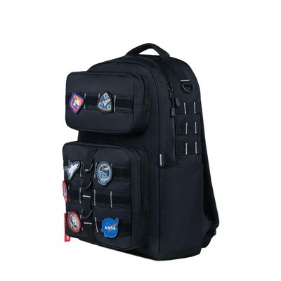 Mochila Escolar Masculina Espacial Nasa Preta U / Preto