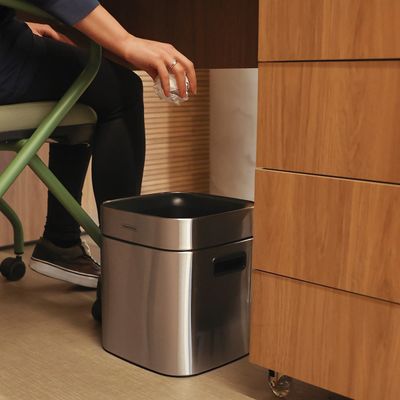 Lixeira Square Aço Inox Acetinado Sem Tampa 8 Litros - Tramontina 94540/108