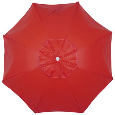 Guarda-Sol Guarapari em Bagum e Haste de Madeira 2,20m Vermelho Bel Único