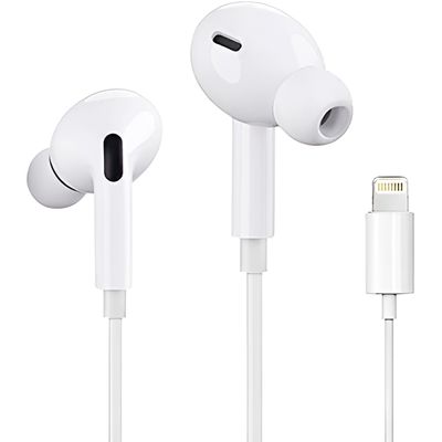 Fone com Fio Entrada IOS Branco Microfone Cancelamento de Ruído