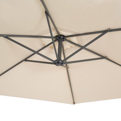 Ombrelone Guarda-Sol Suspenso Com Base 3m Bora Bora Mor Bege