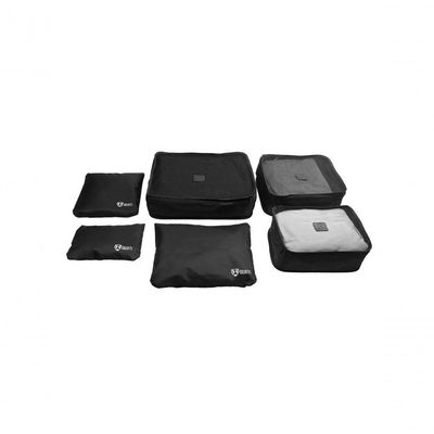 Kit Organizador De Mala Para Viagem Preto 6 Peças Quati Travel - Qko-06