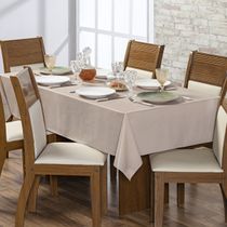 Toalha de Mesa 6 Lugares Térmica Impermeável 1,40 m x 2,00 m 100% Policloreto de Vinila - Avelã