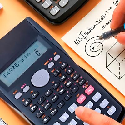 Calculadora Científica Profissional KK-82MS – 240 Funções, LCD e Capa Protetora | 240 Funções Display 2 Linhas