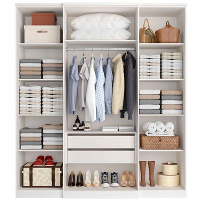 Guarda-Roupa Casal THB Splendore 4 Portas 2 Gavetas Branco