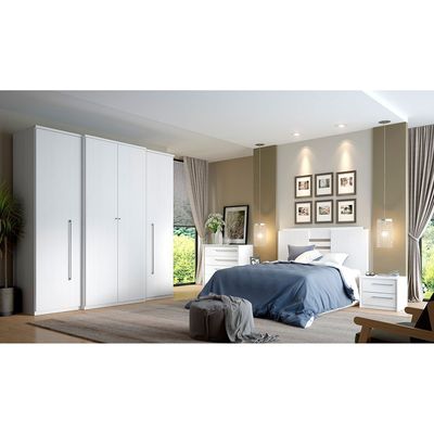 Guarda-Roupa Casal THB Splendore 4 Portas 2 Gavetas Branco