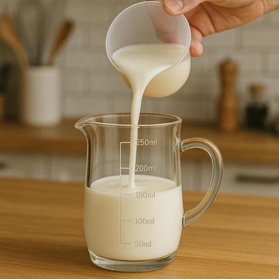 Jarra Medidora 250ml Lyor Vidro Com Alça Bico Direcionador Receita Cozinha Graduada