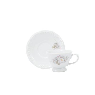 Jogo de Jantar 84 Peças Chá Café Eterna Porcelana Schmidt
