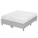 Colchão Viena Queen Size Bartira + Cama Box Queen Bipartida Loreto Umaflex Branco