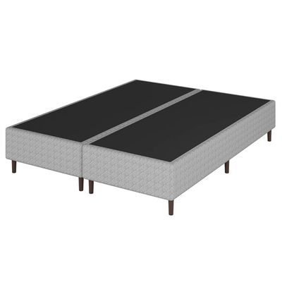 Colchão Viena Queen Size Bartira + Cama Box Queen Bipartida Loreto Umaflex Branco