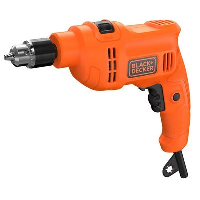 Furadeira de Impacto Black+Decker BED710550 3/8 Polegadas 550W Empunhadura Ergonômica Gatilho Anatômico Laranja e Preto / 220V