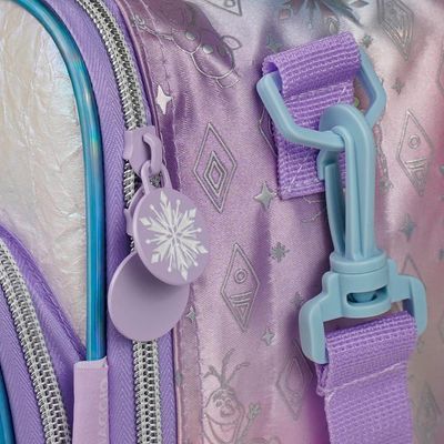 Kit Lancheira Térmica Infantil Feminina + Garrafinha Térmica 350ml Frozen Azul Claro