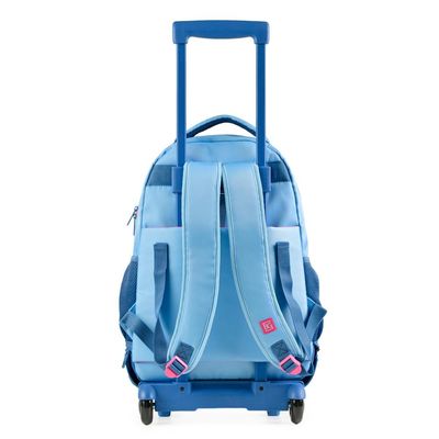 Kit Mochila de Rodinhas + Lancheira Térmica Feminina Stitch Star Azul