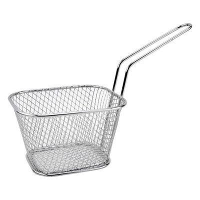 Mini Cesto Frituras Inox Batata Frita Rústica Frango Servir Porções Aperitivos Churros Multiuso Mesa Lanchonete Restaura