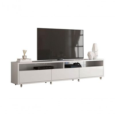 Rack Bancada Para Tv Aspen Branco - Moveisaqui