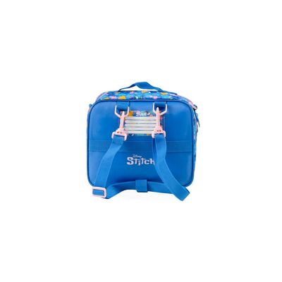Kit Lancheira Térmica Feminina + Garrafa Térmica 350ml Stitch Azul