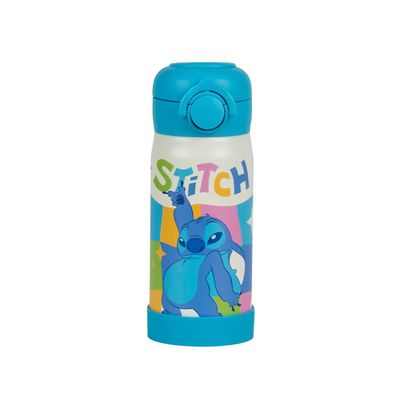 Kit Lancheira Térmica Feminina + Garrafa Térmica 350ml Stitch Azul