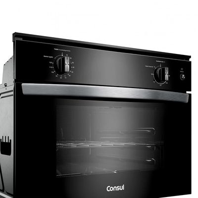 Forno Elétrico de Embutir Consul 47L COB47BE Porta Removível Timer Autodesligamento Luz Interna Preto Preto / 110V