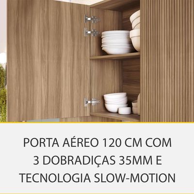 Cozinha Completa Paris 7 Peças 340cm Balcão Forno Nicho Microondas Nesher n/a